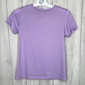Vince Pima Cotton Lavender Short Sleeve T-Shirt